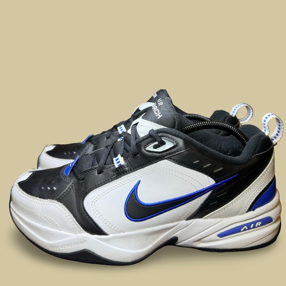 Nike Air Monarch IV Black White Royal Blue Men Training Shoes 415445-002 Sz 10.5 - Picture 3 of 9